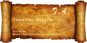 Teschler Attila névjegykártya